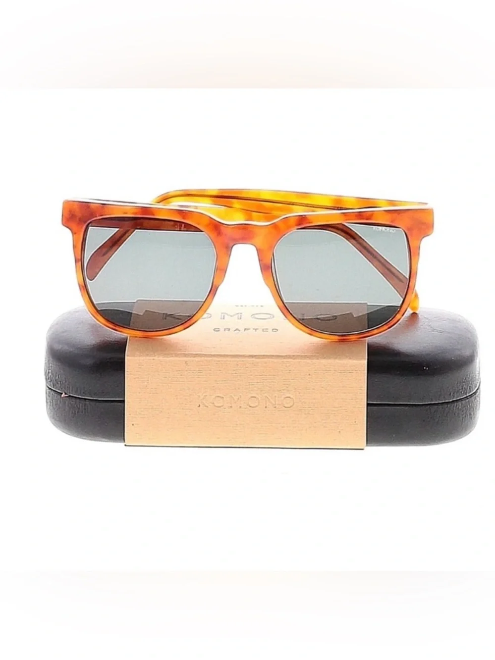 KOMONO Riviera Caramel Demi Sunglasses NEW Tortoise tan brown
